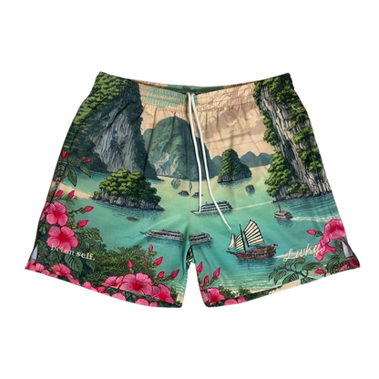 "JADE ISLAND" MESH SHORTS (BAO)