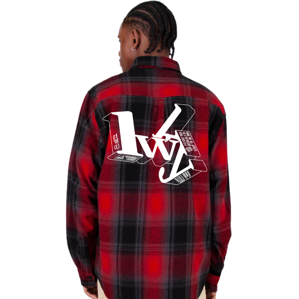 "LETTERS" Flannel Overshirt