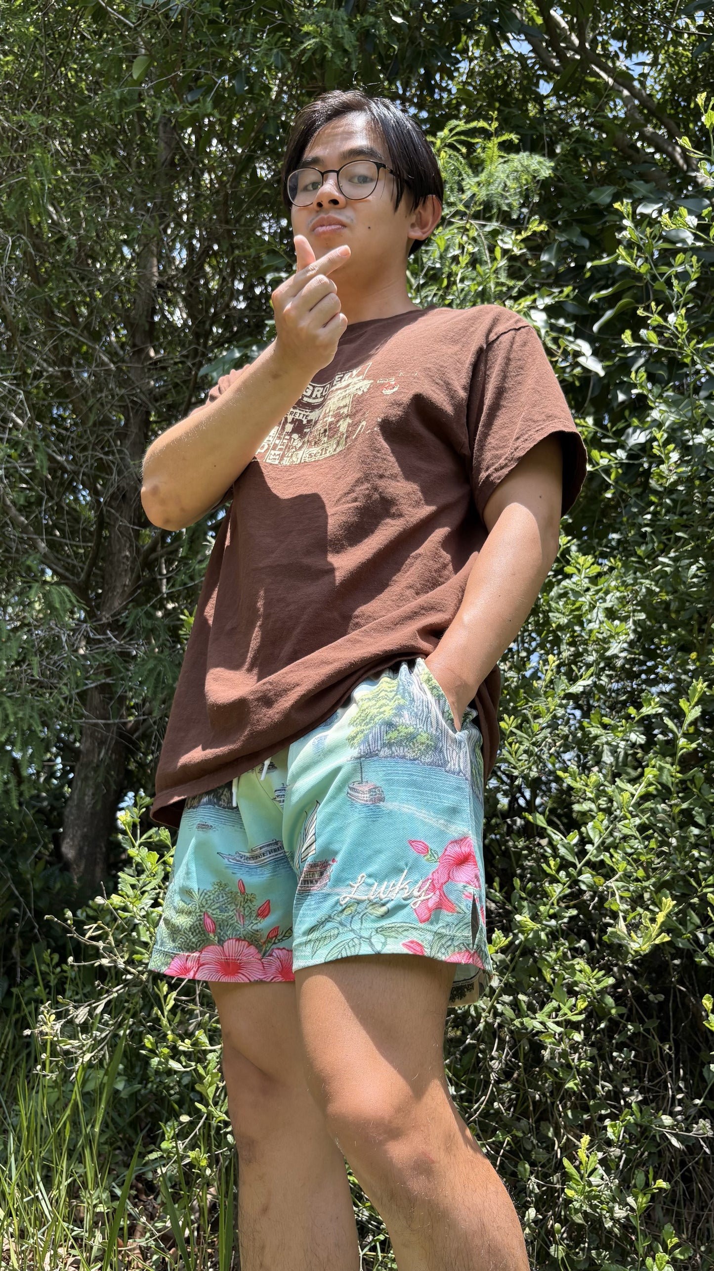 "JADE ISLAND" MESH SHORTS (BAO)