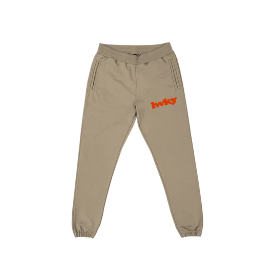 KHAKI TERRY SWEATPANTS