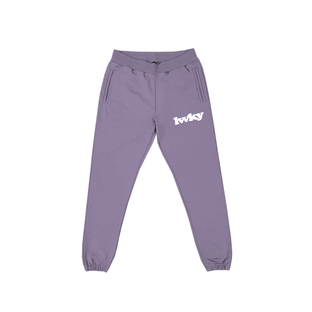 PURPLE TERRY SWEATPANTS