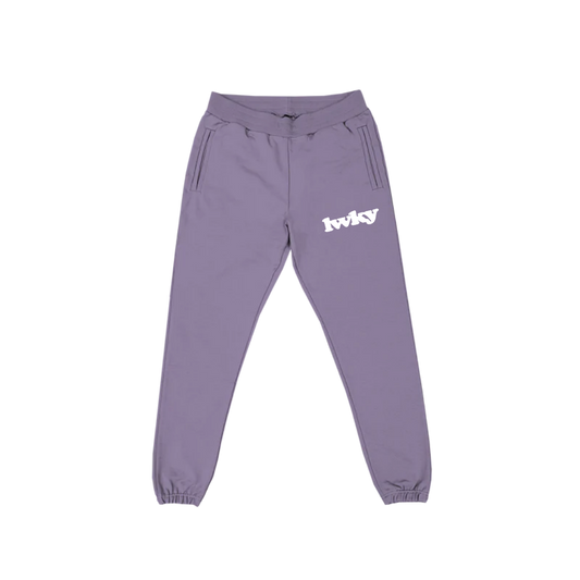 PURPLE TERRY SWEATPANTS