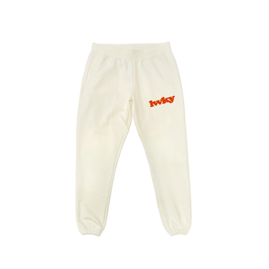 CREAM TERRY SWEATPANTS